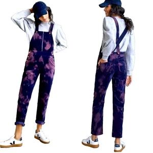 Anthropologie Purple Tie-Dye Women's Overalls